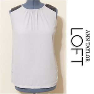 🔥 Loft | Faux Leather Panel Tank Shell EUC
